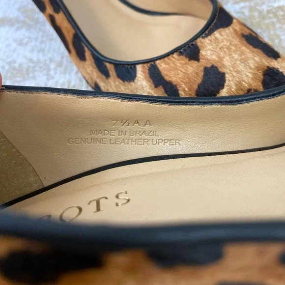 TALBOTS Leopard Print Calf Hair Heels | Size 7.5 AA - Picture 7 of 12